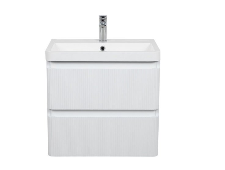 Тумба підвісна Аквародос Акцент Люкс 60 см з раковиною Bar МДФ білий матовий АР000112184