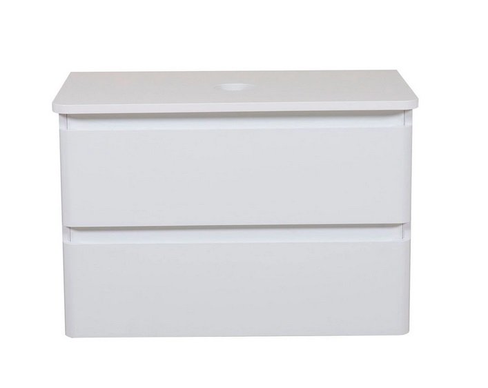 Тумба под раковину Аквародос Акцент 80 см со столешницей ДСП/МДФ белый АР000040135