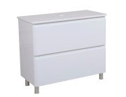 Тумба под раковину Аквародос Акцент 100 см со столешницей ДСП/МДФ белый АР000040134