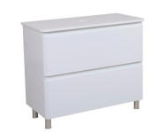 Тумба под раковину Аквародос Акцент 80 см со столешницей ДСП/МДФ белый АР000040136