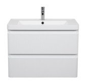 Тумба подвесная Аквародос Акцент Люкс 75 см с раковиной Bar МДФ белый матовый АР000081530