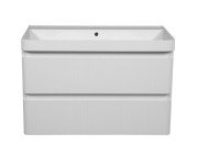 Тумба подвесная Аквародос Акцент Люкс 90 см с раковиной Deep МДФ белый матовый АР000072317