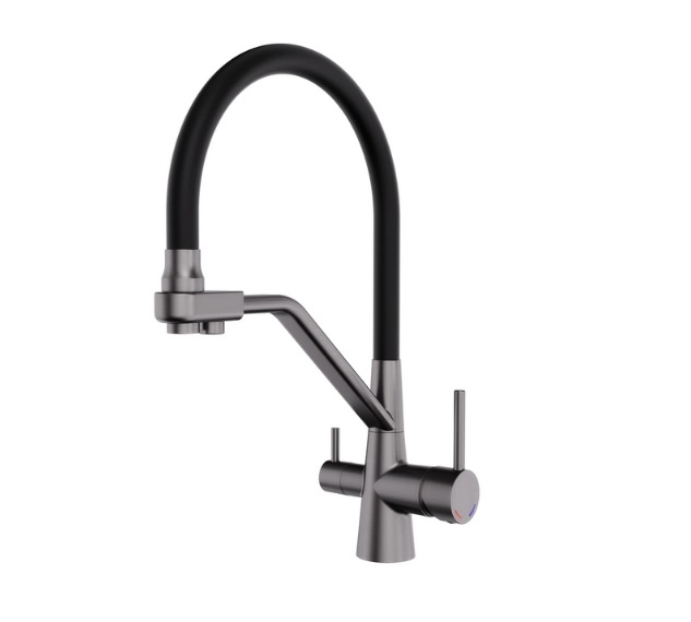 Смеситель для кухни Аквародос Bolonia с подключением к фильтру gun metal АР000084840