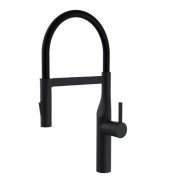 Смеситель для кухни Аквародос Palma однорычажный с выдвижной лейкой черный матовый АР000110524