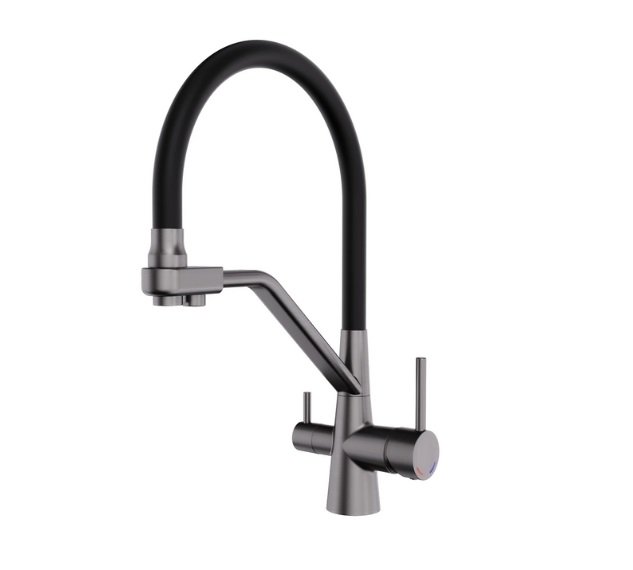 Змішувач для кухні Аквародос Bolonia із підключенням до фільтру gun metal АР000084840