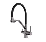 Смеситель для кухни Аквародос Bolonia с подключением к фильтру gun metal АР000084840