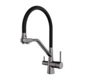 Змішувач для кухні Аквародос Bolonia із підключенням до фільтру gun metal АР000084840