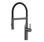 Смеситель для кухни Аквародос Palma однорычажный с выдвижной лейкой gun metal АР000110525