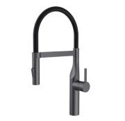 Змішувач для кухні Аквародос Palma одноважільний з висувною лійкою gun metal АР000110525