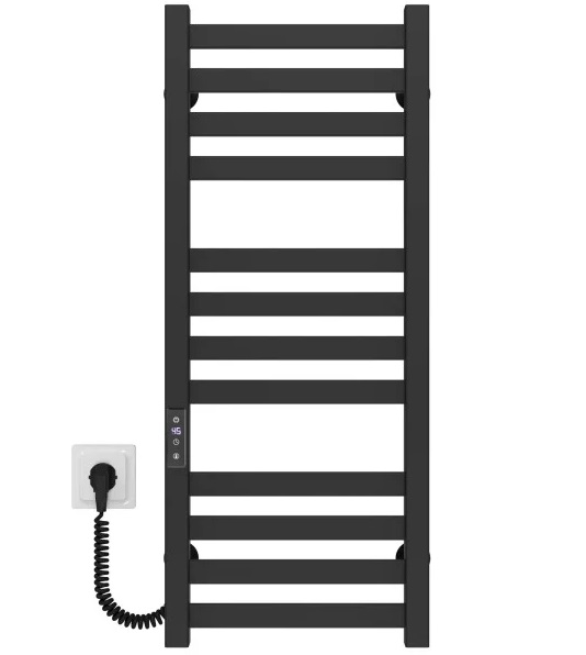 Электрический полотенцесушитель Deffi Magnus П12 200х800 левое подключение JD04 черный A.MA.80.20.12.E.B.L.2