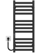 Електрична сушарка для рушників Deffi Magnus П12 200х800 ліве підключення JD04 чорний A.MA.80.20.12.E.B.L.2