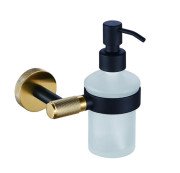 Диспенсер для жидкого мыла Аквародос Лоренцо 9224 с держателем черный/золото АР000113376