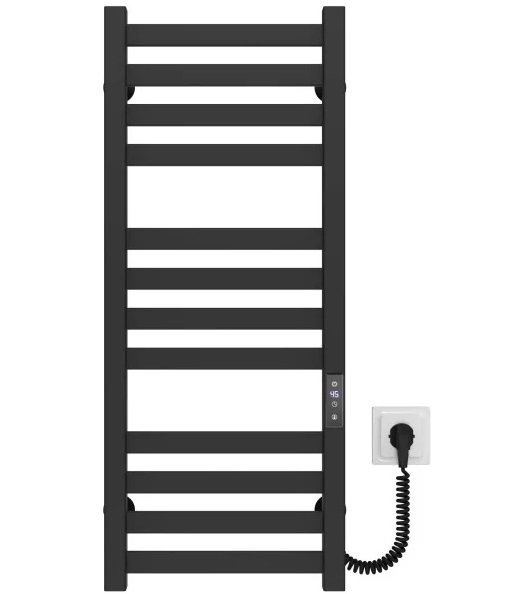 Електрична сушарка для рушників Deffi Magnus П12 200х800 праве підключення JD04 чорний A.MA.80.20.12.E.B.R.2