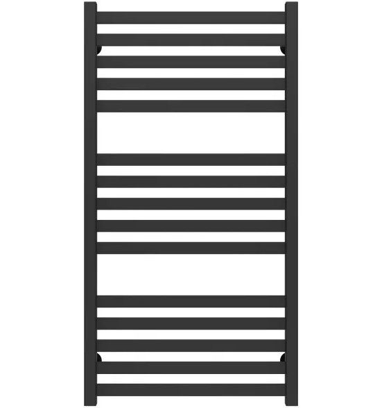 Полотенцесушитель водяной Deffi Magnus П15 500х1000 боковое правое подключение черный A.MA.100.50.15.B.C