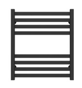 Полотенцесушитель водяной Deffi Magnus П8 600х600 боковое правое подключение черный A.MA.60.60.8.B.C