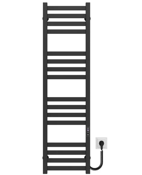 Електрична сушарка для рушників Deffi Magnus П16 200х1200 праве підключення JD04 чорний A.MA.120.20.16.E.B.R.2