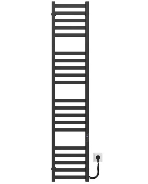 Електрична сушарка для рушників Deffi Magnus П20 200х1600 праве підключення JD04 чорний A.MA.160.20.20.E.B.R.2