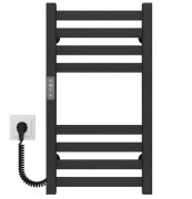 Сушарка для рушників електрична Deffi Magnus П8 300х600 ліве підключення JD04 чорний A.MA.60.30.8.E.B.L.2