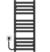 Электрический полотенцесушитель Deffi Magnus П12 300х800 левое подключение JD04 черный A.MA.80.30.12.E.B.L.2
