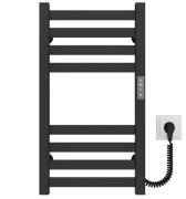 Электрический полотенцесушитель Deffi Magnus П8 300х600 правое подключение JD04 черный A.MA.60.30.8.E.B.R.2