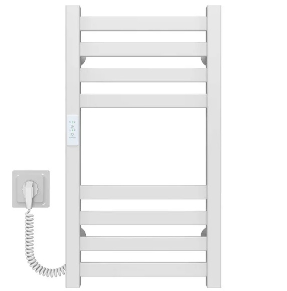 Електрична сушарка для рушників Deffi Magnus П8 400х600 ліве підключення WD04 білий A.MA.60.40.8.E.W.L.4