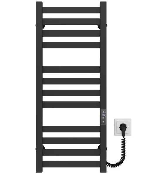 Електрична сушарка для рушників Deffi Magnus П12 400х800 праве підключення JD04 чорний A.MA.80.40.12.E.B.R.2