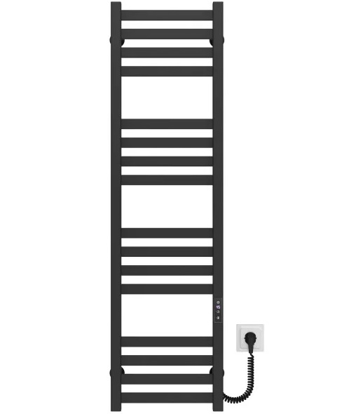 Електрична сушарка для рушників Deffi Magnus П16 300х1200 праве підключення JD04 чорний A.MA.120.30.16.E.B.R.2