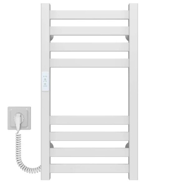 Електрична сушарка для рушників Deffi Magnus П8 400х600 ліве підключення WD04 білий A.MA.60.40.8.E.W.L.4