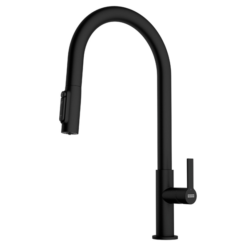 Змішувач для кухні Franke Maris Slim J Pull Down висувний вилив чорний матовий 120.0730.911