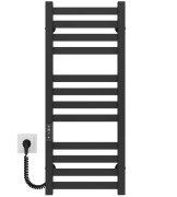 Электрический полотенцесушитель Deffi Magnus П12 400х800 левое подключение JD04 черный A.MA.80.40.12.E.B.L.2