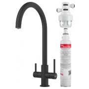 Смеситель для кухни Franke Lina Clear Water с фильтром черный матовый 160.0702.681