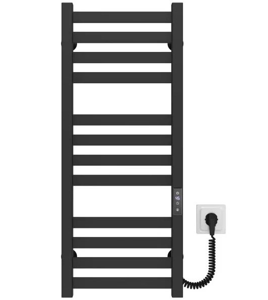 Электрический полотенцесушитель Deffi Magnus П12 400х800 правое подключение JD04 черный A.MA.80.40.12.E.B.R.2