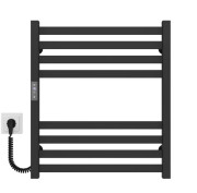 Электрический полотенцесушитель Deffi Magnus П8 500х600 левое подключение JD04 черный A.MA.60.50.8.E.B.L.2
