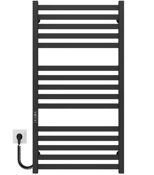 Электрический полотенцесушитель Deffi Magnus П15 500х1000 левое подключение JD04 черный A.MA.100.50.15.E.B.L.2