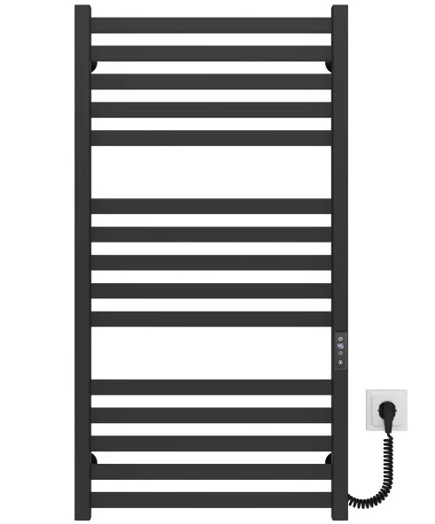 Електрична сушарка для рушників Deffi Magnus П15 600х1000 праве підключення JD04 чорний A.MA.100.60.15.E.B.R.2