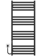 Электрический полотенцесушитель Deffi Magnus П16 600х1200 левое подключение JD04 черный A.MA.120.60.16.E.B.L.2