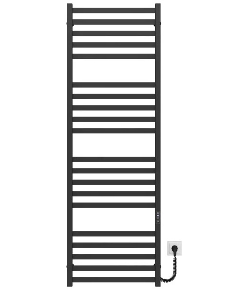 Электрический полотенцесушитель Deffi Magnus П20 600х1600 правое подключение JD04 черный A.MA.160.60.20.E.B.R.2