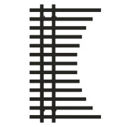 Сушка для рушників водяна Deffi Gratsiya П13 600х1000 нижнє підключення чорний A.GR.100.60.13.B.A