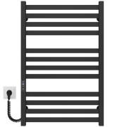 Електрична сушарка для рушників Deffi Magnus П12 600х800 ліве підключення JD04 чорний A.MA.80.60.12.E.B.L.2