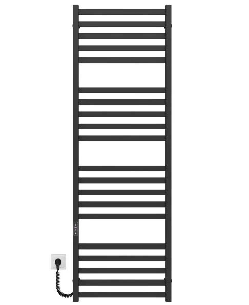 Електрична сушарка для рушників Deffi Magnus П20 500х1600 ліве підключення JD04 чорний A.MA.160.50.20.E.B.L.2