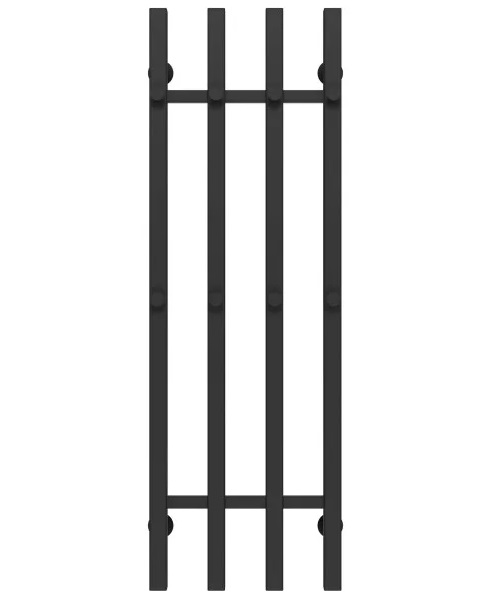 Полотенцесушитель водяной Deffi Split П4 300х1000 боковое левое подключение черный A.SP.100.30.4.B.B