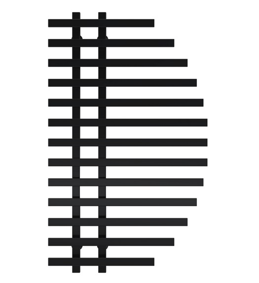 Сушка для рушників водяна Deffi Parys П13 600х1000 нижнє підключення чорний A.PS.100.60.13.B.A