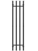 Полотенцесушитель водяной Deffi Split П4 300х1400 боковое левое подключение черный A.SP.140.30.4.B.B