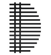 Сушка для рушників водяна Deffi Parys П13 600х1000 нижнє підключення чорний A.PS.100.60.13.B.A