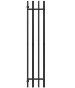 Полотенцесушитель водяной Deffi Split П4 300х1600 боковое левое подключение черный A.SP.160.30.4.B.B