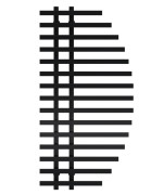 Сушка для рушників водяна Deffi Parys П15 600х1200 нижнє підключення чорний A.PS.120.60.15.B.A