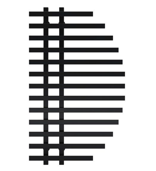 Полотенцесушитель водяной Deffi Parys П13 600х1000 нижнее подключение черный A.PS.100.60.13.B.A