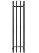 Полотенцесушитель водяной Deffi Split П4 300х1400 нижнее подключение черный A.SP.140.30.4.B.A
