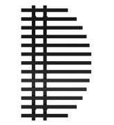 Полотенцесушитель водяной Deffi Parys П13 600х1000 нижнее подключение черный A.PS.100.60.13.B.A