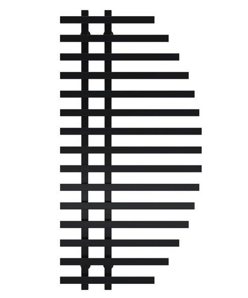 Полотенцесушитель водяной Deffi Parys П15 600х1200 нижнее подключение черный A.PS.120.60.15.B.A